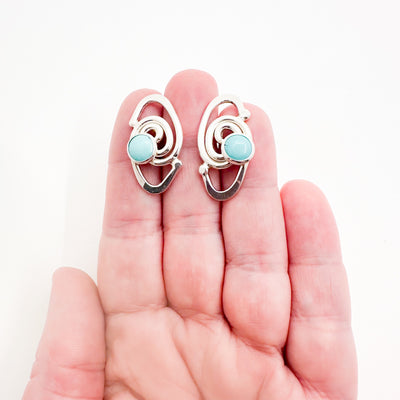 Classic Link Earrings with Turquoise