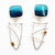 Sterling and 22k Opalized Wood Mary Earrings