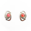 Classic Link Earrings with Rhodochrosite