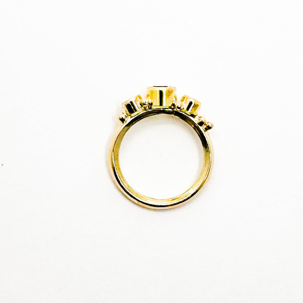 14k Gold Yesterday, Today, and Tomorrow Ring with Peridot - Raiford ...