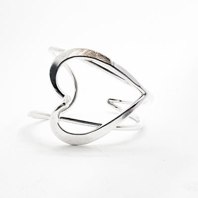 Sterling Looped End Heart Cuff