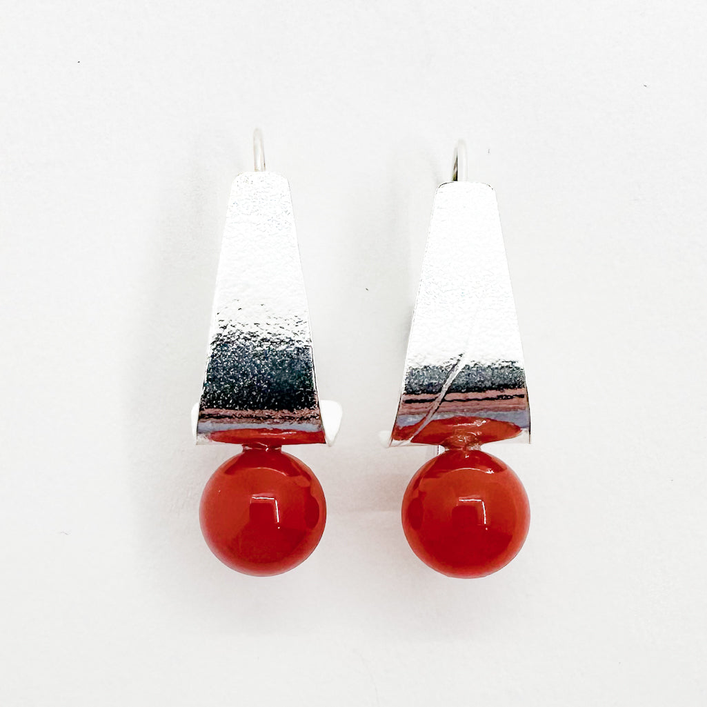 Sterling Tri Tuck Earrings