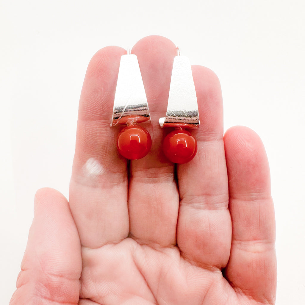 Sterling Tri Tuck Earrings