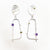 Sterling & 22k Four Score Earrings with Amethyst