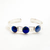 Hammered Sterling Dale Cuff with Lapis