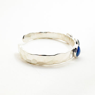 Hammered Sterling Dale Cuff with Lapis
