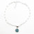 Sterling Natural Surface Aquamarine Necklace