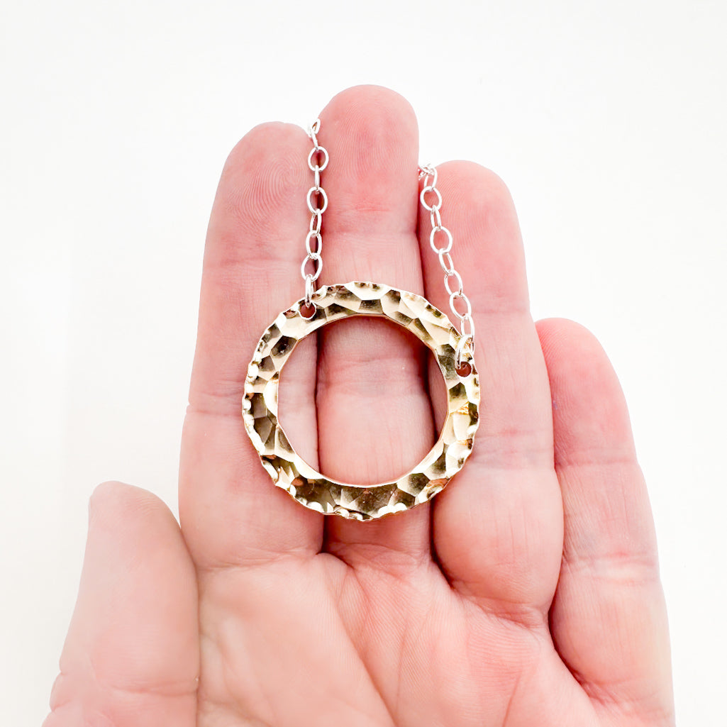 Sterling and 14k Gold Filled Mom's Hammer Maggie-O Necklace