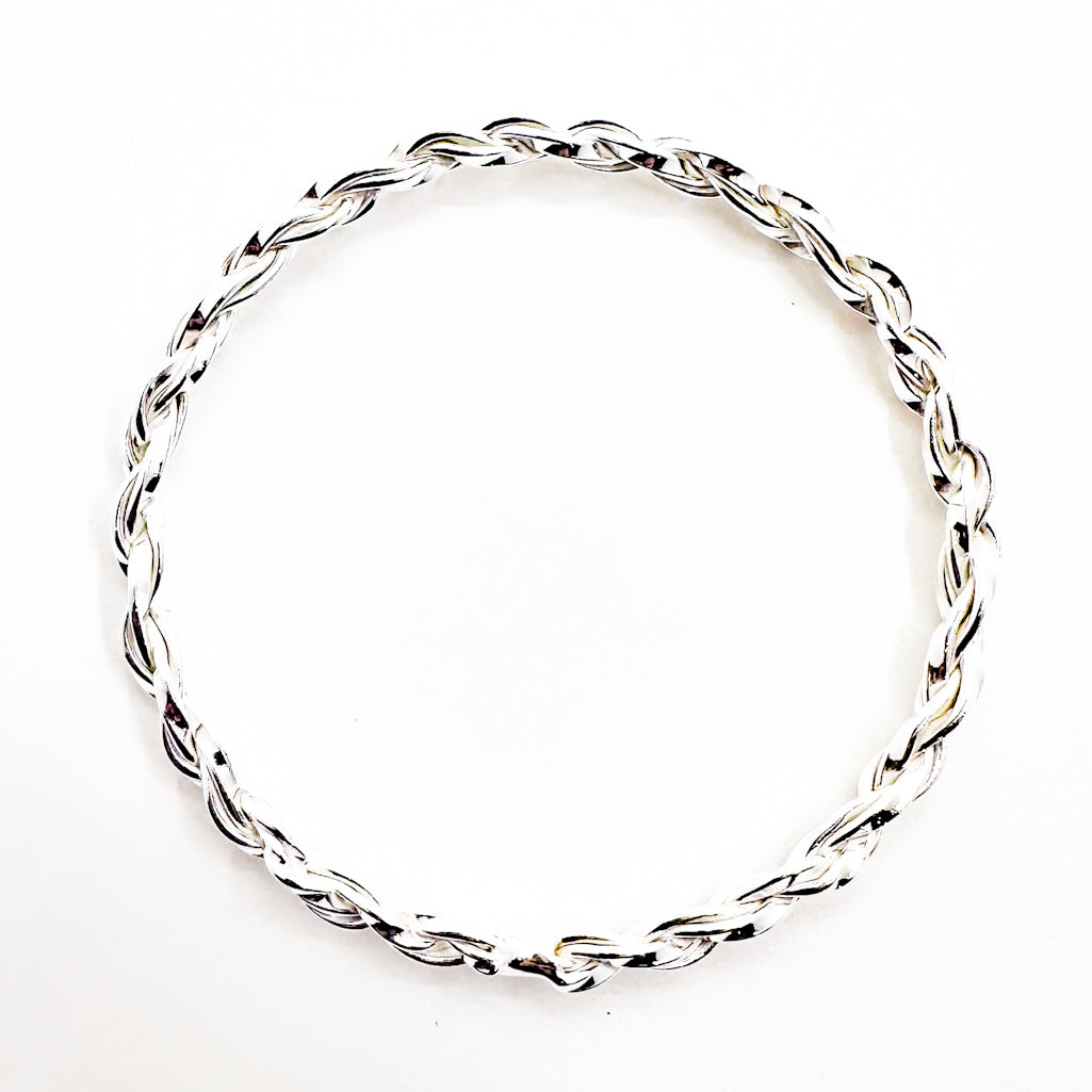 4 Flat Twist R/L Bangle - Raiford Gallery Inc