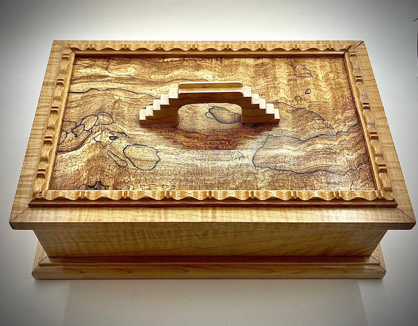 Art Deco Split Maple Box