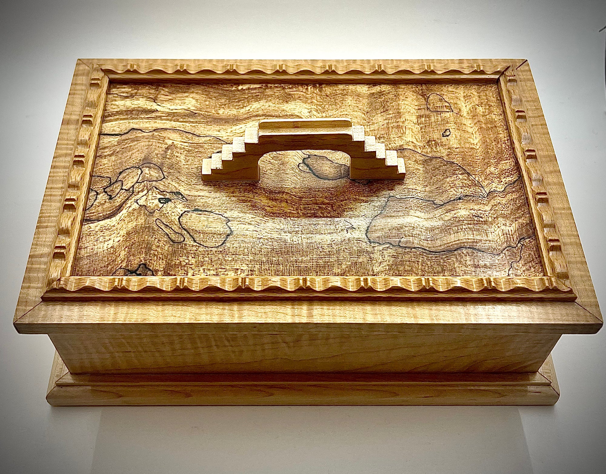 Art Deco Split Maple Box