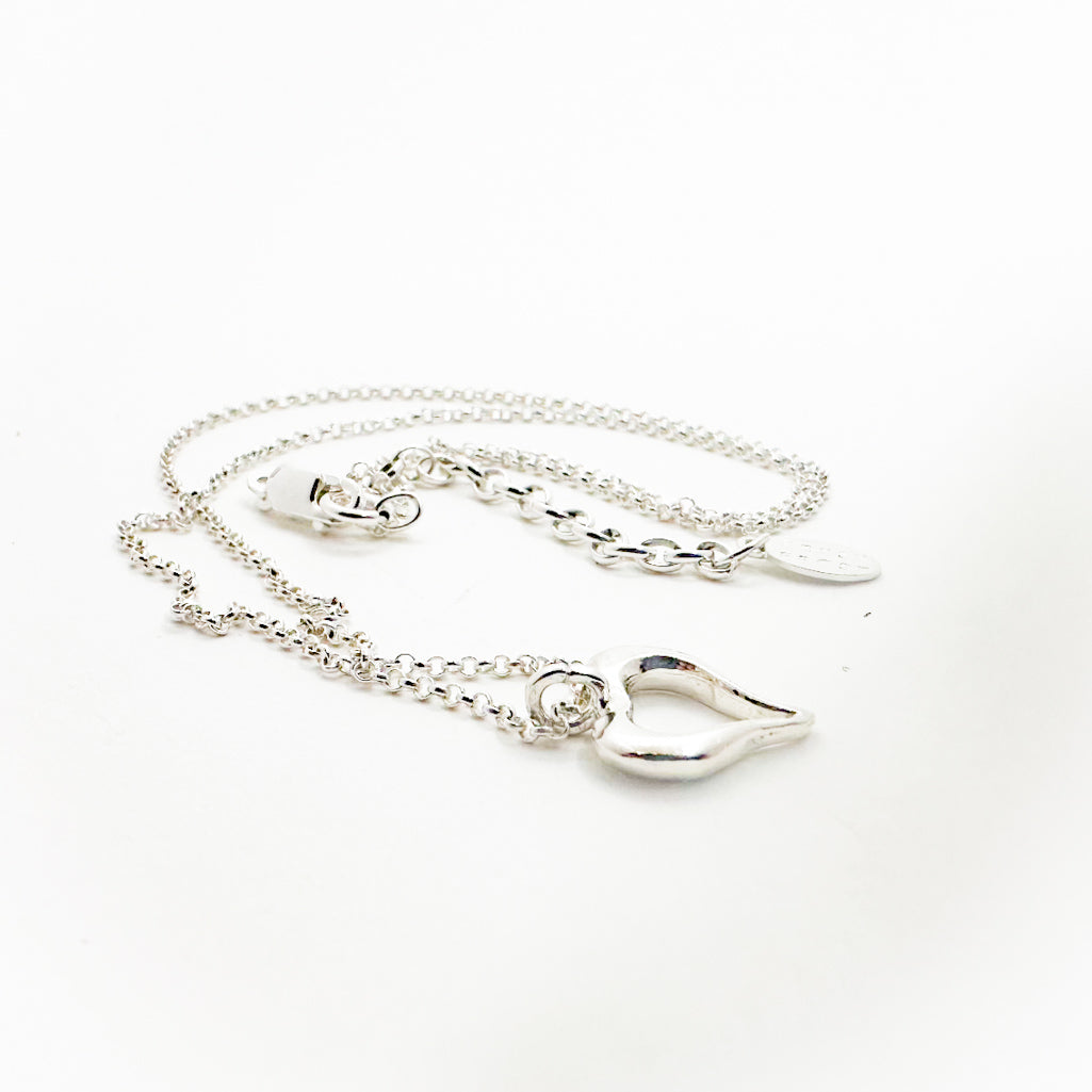 Sterling Tiny Heart Necklace