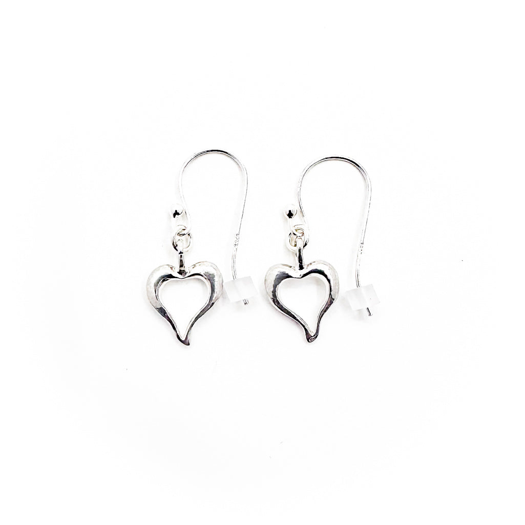 Sterling Tiny Heart Earrings