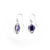 Sterling Lite Cage Earrings with Amethyst Cubic Zirconia