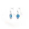 Sterling Lite Cage Earrings with Blue Cubic Zirconia