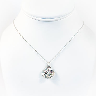 Sterling Little Pansy Necklace