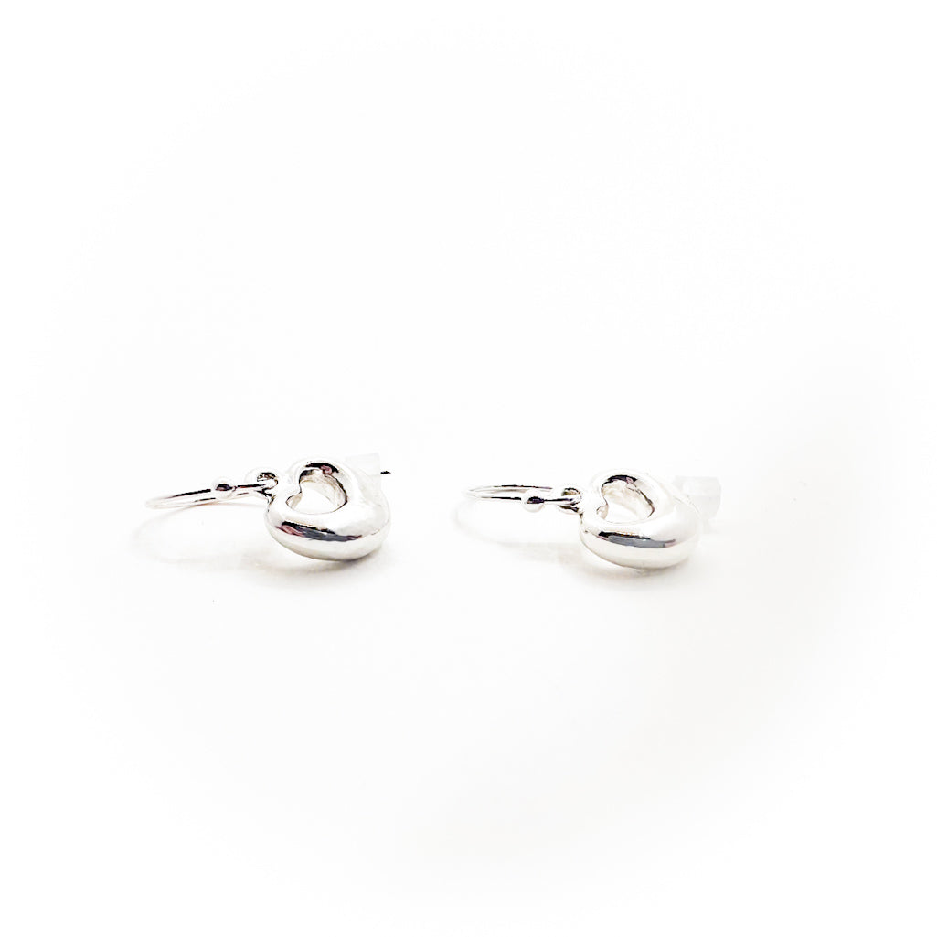 Sterling Full Heart Earrings