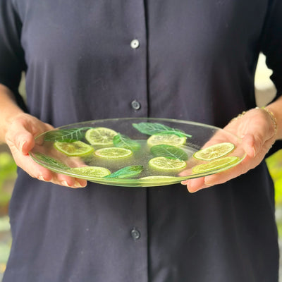 Glass Plate with Lime