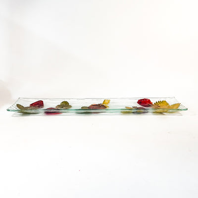 Long Rectangular Tray with Strawberries