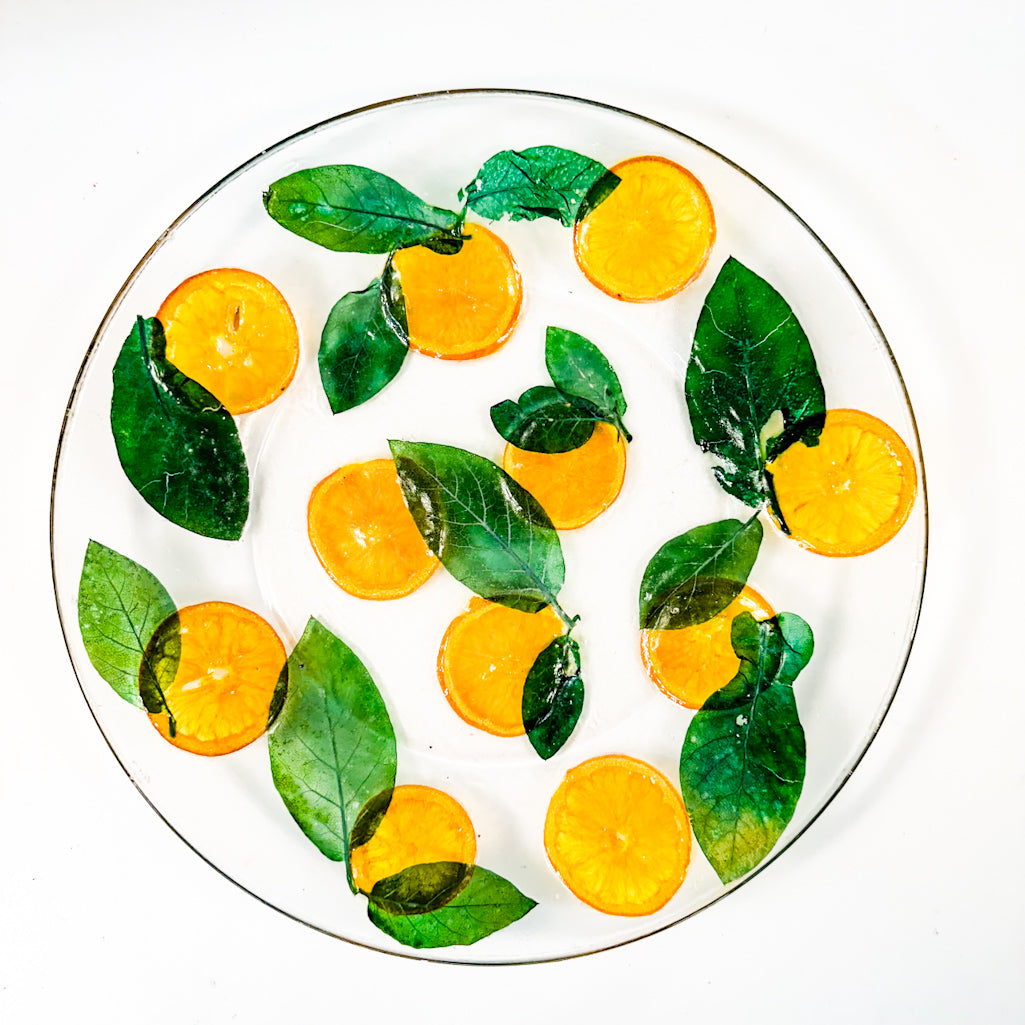 Shallow Dish with Tangerine