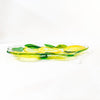 Glass Ginkgo Condiment Dish with Lemon