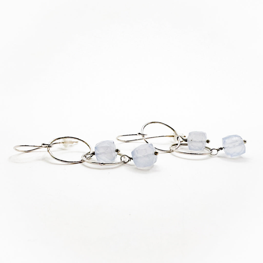 Natural Chalcedony Earrings