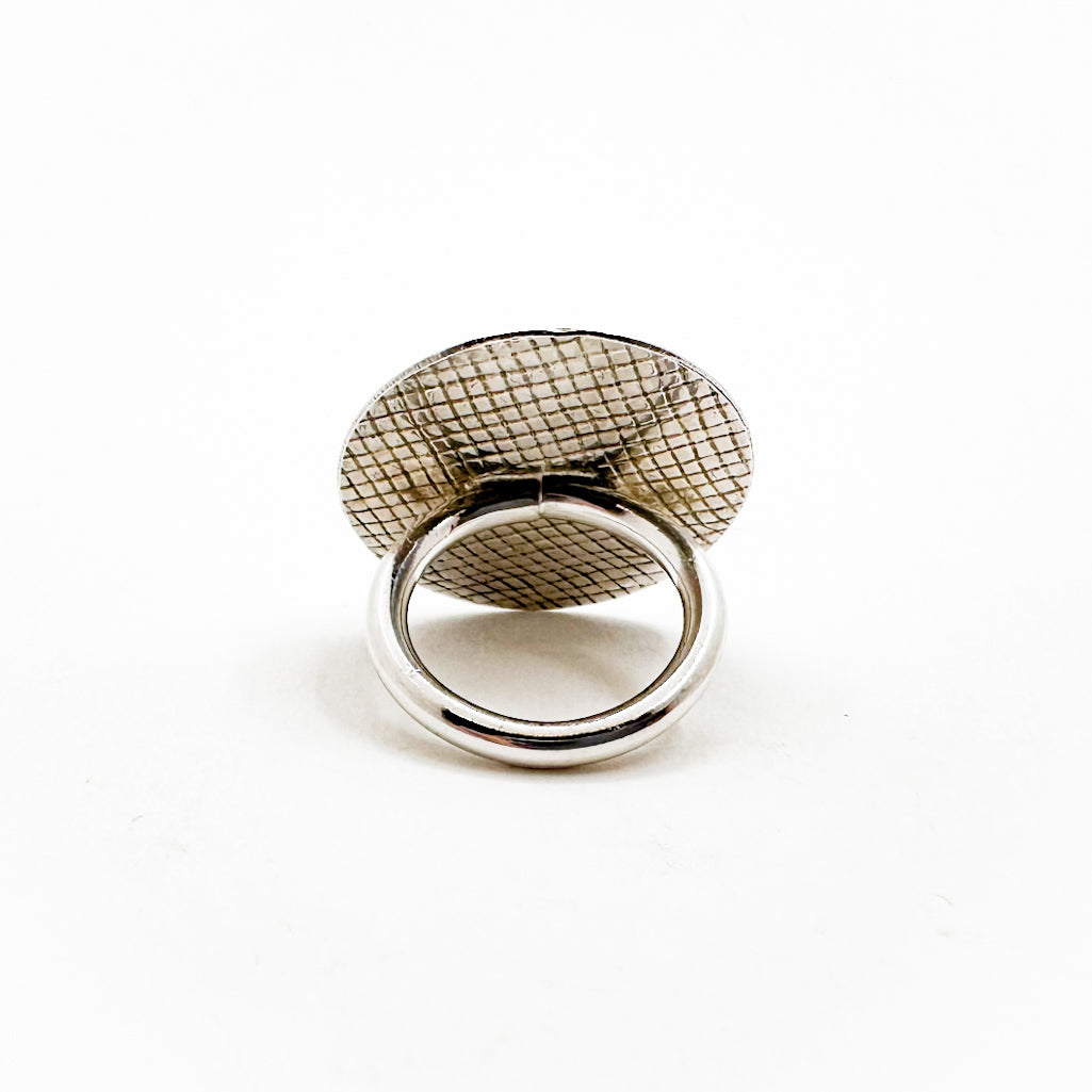 Sterling and 18k Turquoise Ring