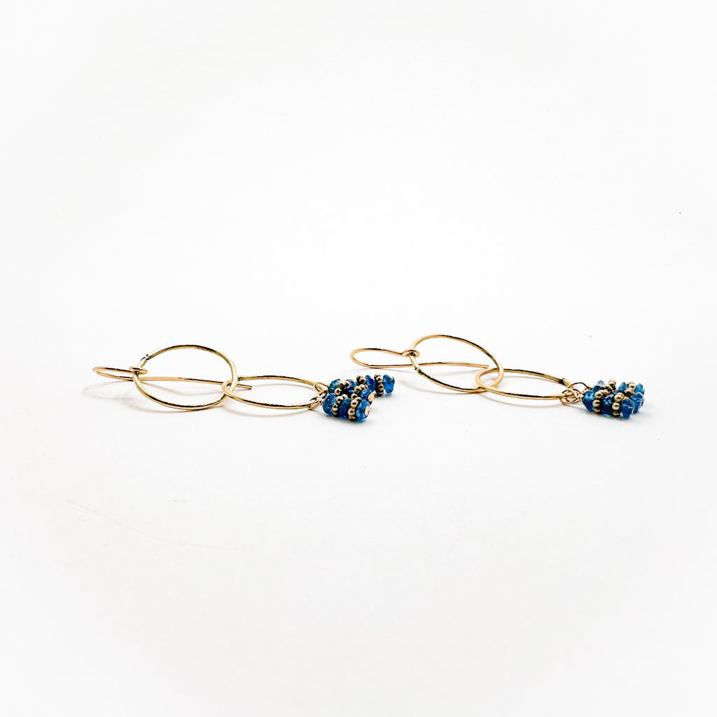 Double Dangle Earrings with Apatite