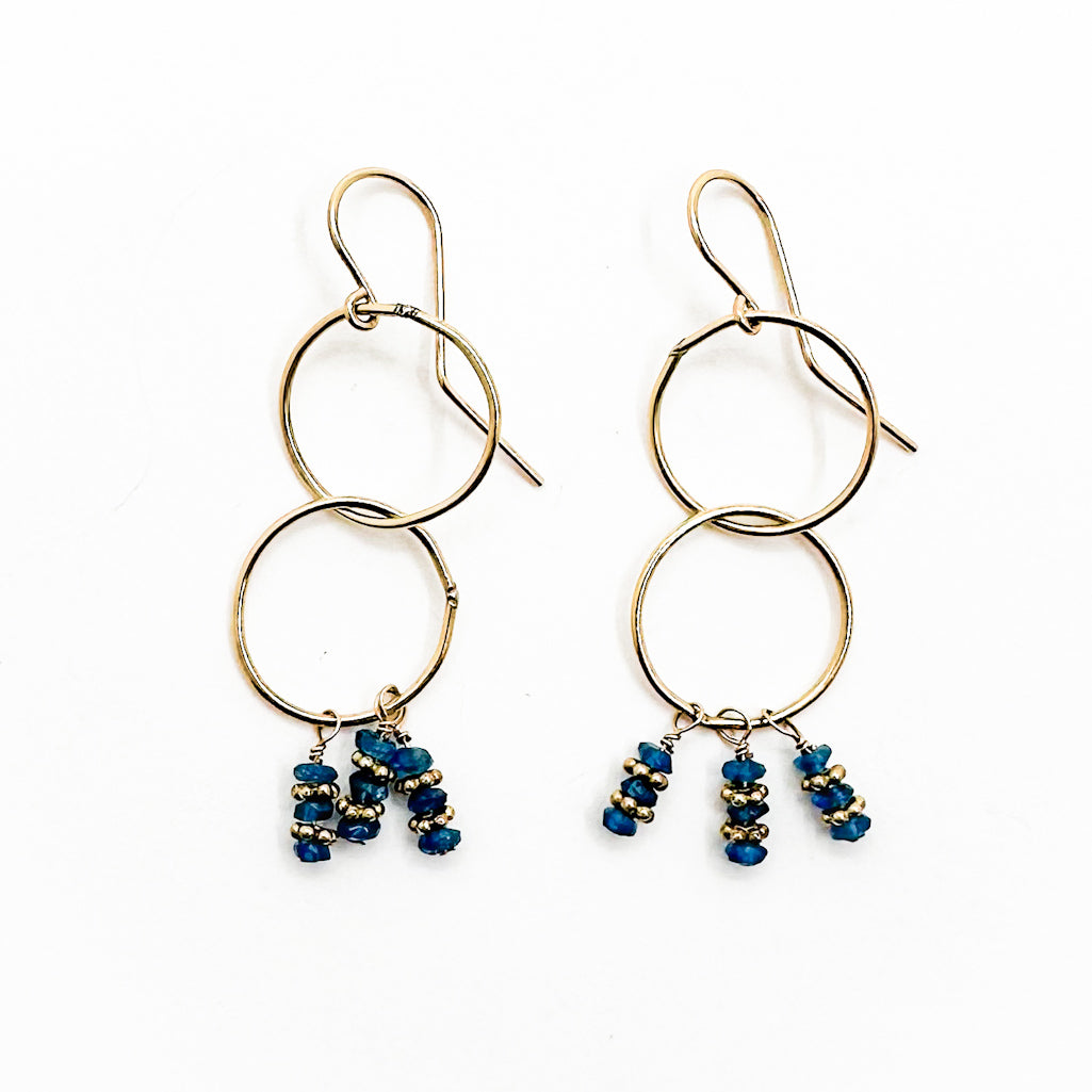 Double Dangle Earrings with Apatite