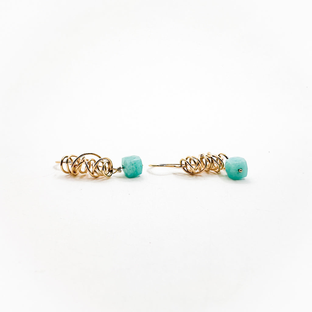 Twizzle Earrings with Aventurine