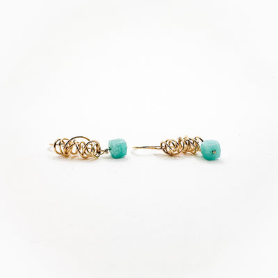Twizzle Earrings with Aventurine