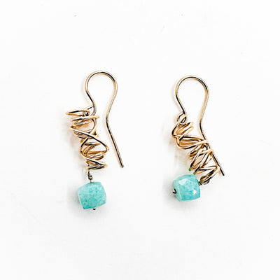 Twizzle Earrings with Aventurine