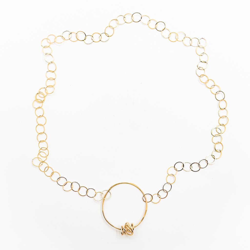 14k Gold Filled Shooting Stars Necklace with Knot