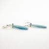Sterling Pin Curl Earrings with Blue Calcite