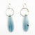 Sterling Pin Curl Earrings with Blue Calcite