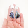 Sterling Abalone Triangle Earrings