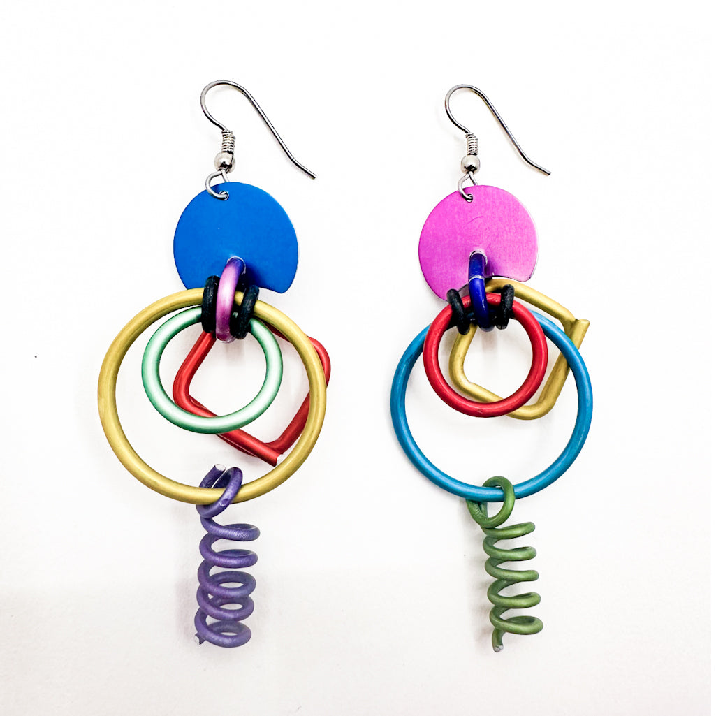 Circles and Spring Earrings