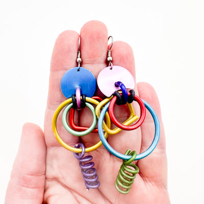 Circles and Spring Earrings