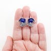 Sterling Hand with Lapis Bead Earrings