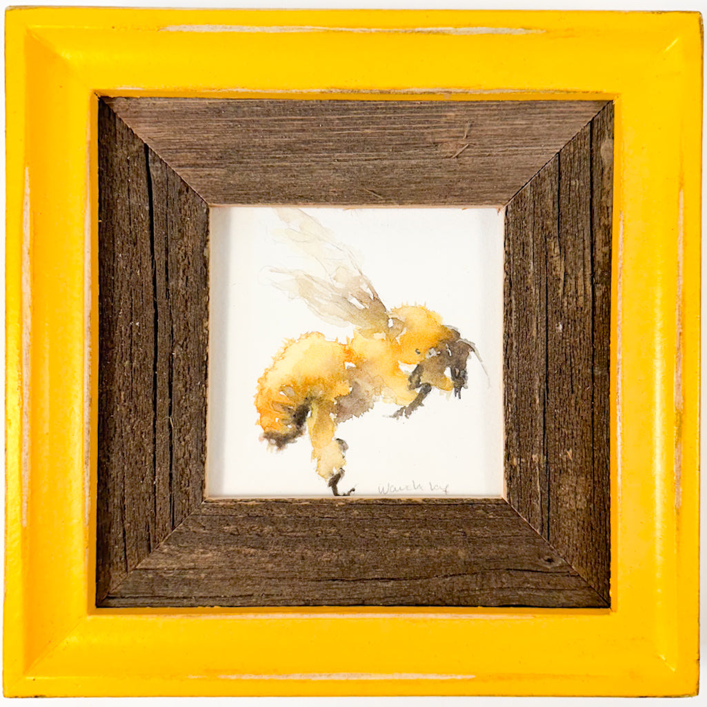 Bee with Yellow Frame