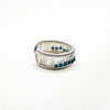 Sterling Ring with Matrixed Turquoise Beads