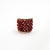 Gold Filled Plaited Ring with Faceted Garnets