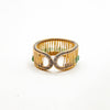 Gold Filled Ring with Faceted Aventurine Beads