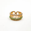 Gold Filled Ring with Faceted Aventurine Beads