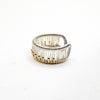 Sterling Ring with Gold Tubes