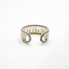 Sterling Ring with Gold Tubes