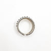 Sterling Ring with Faceted Pyrite Beads