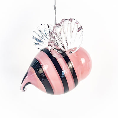 Pink Blown Glass Bee