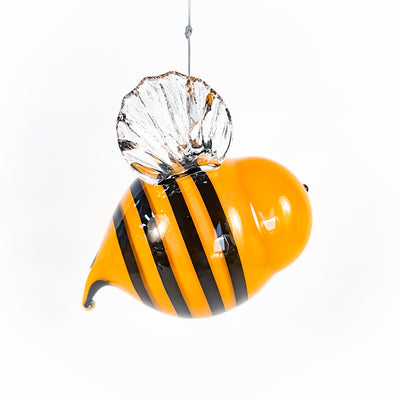 Orange Blown Glass Bee