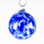 Small Cobalt & White Glass Ball Ornament